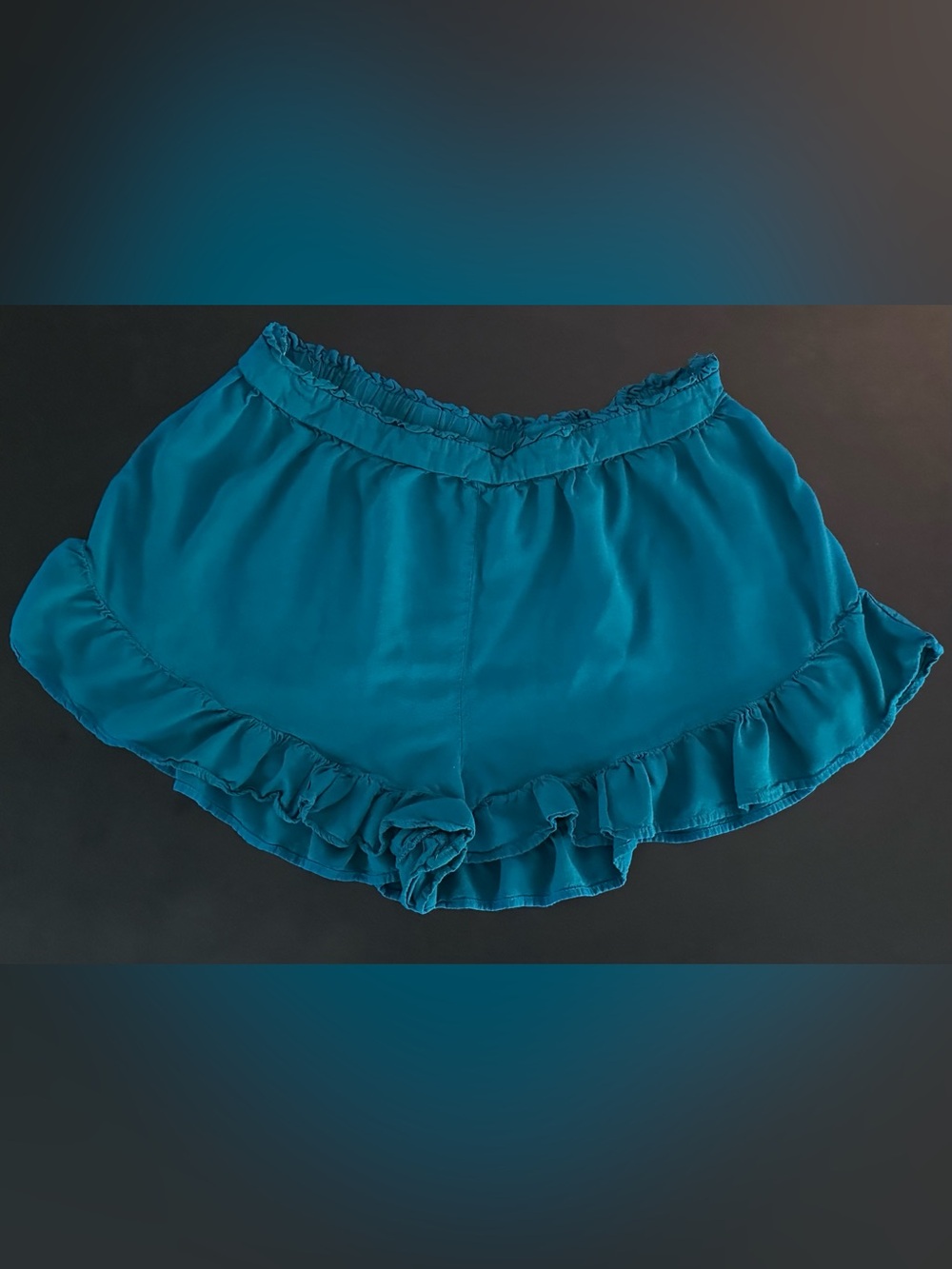 wild fable Teal Ruffle-Trim Shorts